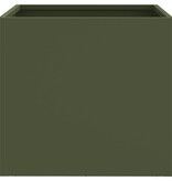 VidaXL Plantenbak 32x30x29 cm koudgewalst staal olijfgroen