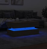 VidaXL Salontafel met LED-verlichting 90x50x40 cm sonoma eikenkleurig