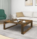 VidaXL Salontafel 100x100x35 cm bewerkt hout gerookt eikenkleurig
