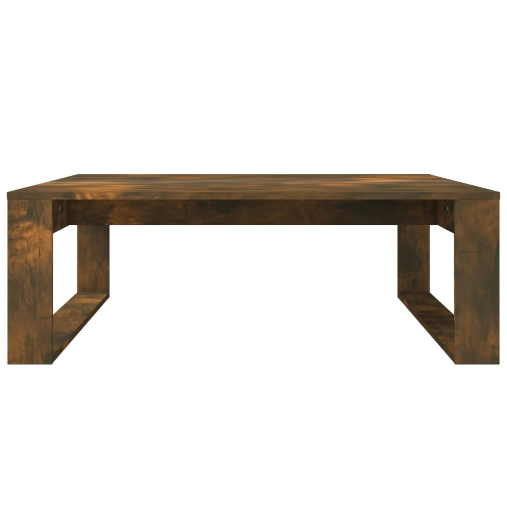 VidaXL Salontafel 100x100x35 cm bewerkt hout gerookt eikenkleurig