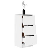 VidaXL Dressoirs 2 st 30x30x70 cm bewerkt hout wit