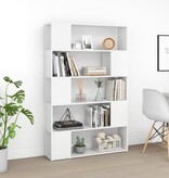 vidaXL Boekenkast/kamerscherm 100x24x155 cm bewerkt hout wit