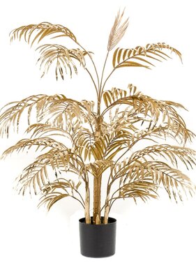 vidaXL Kunstplant Areca palmboom 105 cm goudkleurig