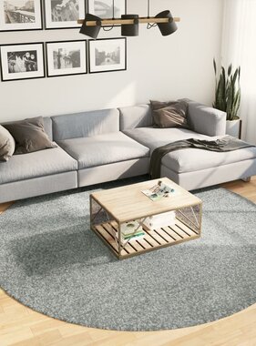 vidaXL Vloerkleed shaggy hoogpolig modern Ø 240 cm groen