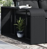 vidaXL Opbergschappen 2 st poly rattan zwart