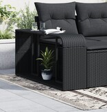 vidaXL Opbergschappen 2 st poly rattan zwart