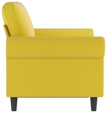 vidaXL Tweezitsbank 120 cm fluweel geel