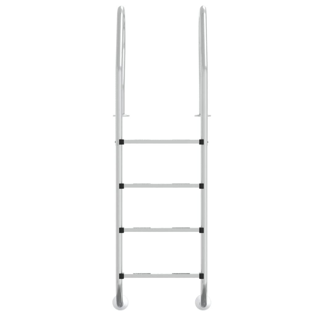 vidaXL Zwembadladder 54x38x184,5 cm 304 roestvrij staal