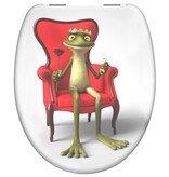 vidaXL Toiletbril met soft-close FROG KING