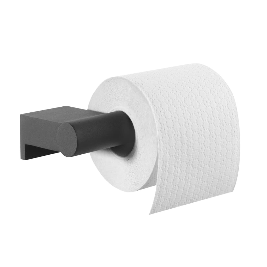 vidaXL Toiletrolhouder Bold matzwart