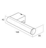 vidaXL Toiletrolhouder Bold matzwart