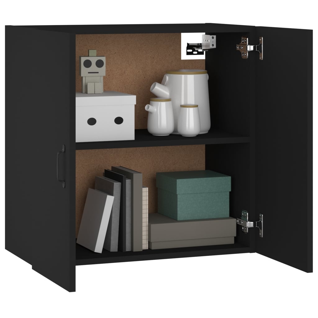 VidaXL Wandkast 60x31x60 cm bewerkt hout zwart