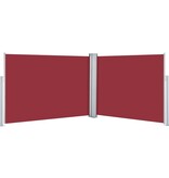 VidaXL Windscherm uittrekbaar 120x1000 cm rood