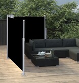 vidaXL Windscherm uittrekbaar 100x600 cm zwart