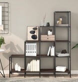 VidaXL Boekenkast 122x30x132 cm bewerkt hout en metaal bruin eiken