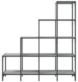 VidaXL Boekenkast 122x30x132 cm bewerkt hout en metaal grijs sonoma