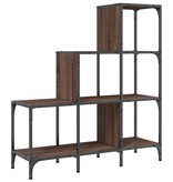 VidaXL Boekenkast 92x30x102 cm bewerkt hout en metaal bruin eiken