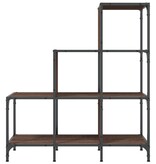 vidaXL Boekenkast 92x30x102 cm bewerkt hout en metaal bruin eiken