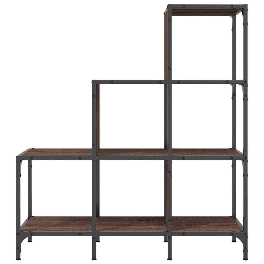 VidaXL Boekenkast 92x30x102 cm bewerkt hout en metaal bruin eiken