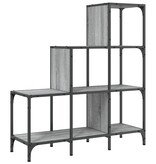 VidaXL Boekenkast 92x30x102 cm bewerkt hout en metaal grijs sonoma