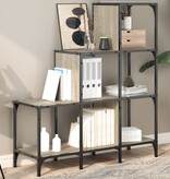 VidaXL Boekenkast 92x30x102 cm bewerkt hout en metaal sonoma eiken