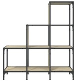 VidaXL Boekenkast 92x30x102 cm bewerkt hout en metaal sonoma eiken