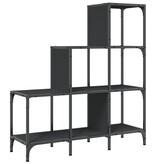 VidaXL Boekenkast 92x30x102 cm bewerkt hout en metaal zwart