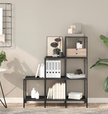 VidaXL Boekenkast 92x30x102 cm bewerkt hout en metaal zwart