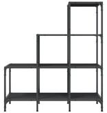 VidaXL Boekenkast 92x30x102 cm bewerkt hout en metaal zwart