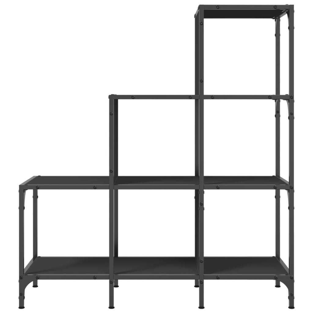 VidaXL Boekenkast 92x30x102 cm bewerkt hout en metaal zwart