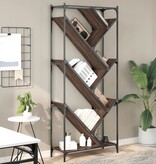 VidaXL Boekenkast 79x30x180 cm bewerkt hout en metaal bruin eiken