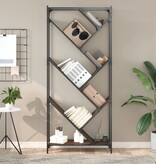 VidaXL Boekenkast 79x30x180 cm bewerkt hout en metaal bruin eiken
