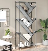 VidaXL Boekenkast 79x30x180 cm bewerkt hout en metaal grijs sonoma