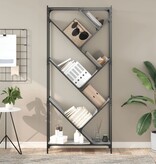 VidaXL Boekenkast 79x30x180 cm bewerkt hout en metaal grijs sonoma
