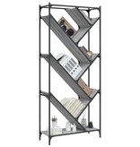 VidaXL Boekenkast 79x30x180 cm bewerkt hout en metaal grijs sonoma