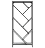 VidaXL Boekenkast 79x30x180 cm bewerkt hout en metaal grijs sonoma