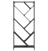 VidaXL Boekenkast 79x30x180 cm bewerkt hout en metaal zwart