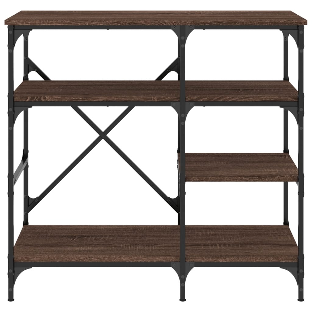 VidaXL Bakkersrek 90x40x84 cm bewerkt hout en metaal bruin eikenkleur