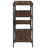 VidaXL Bakkersrek 90x40x84 cm bewerkt hout en metaal bruin eikenkleur