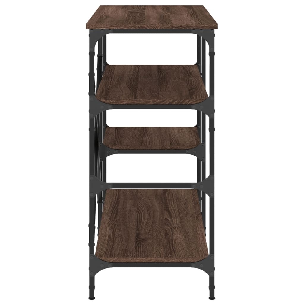 VidaXL Bakkersrek 90x40x84 cm bewerkt hout en metaal bruin eikenkleur