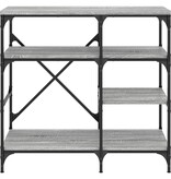 VidaXL Bakkersrek 90x40x84 cm bewerkt hout en metaal grijs sonoma