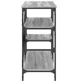 VidaXL Bakkersrek 90x40x84 cm bewerkt hout en metaal grijs sonoma