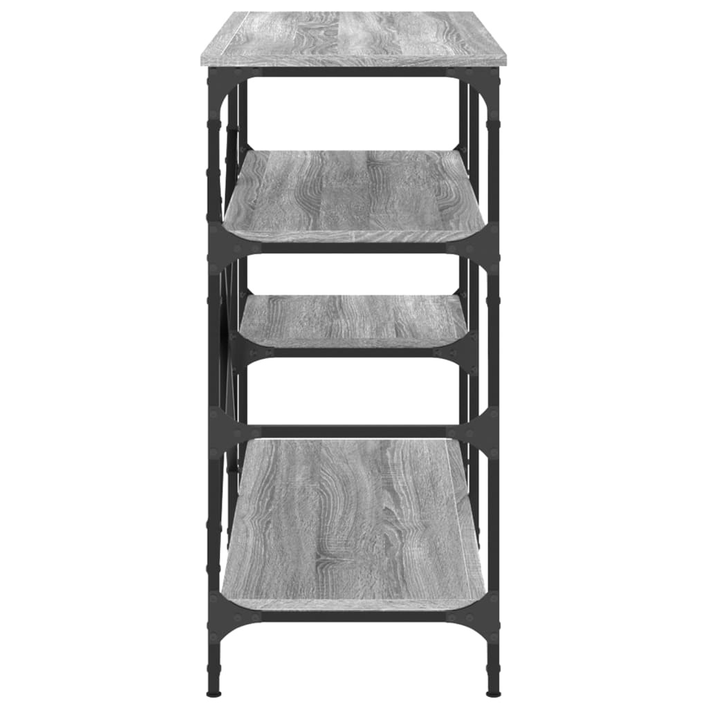 VidaXL Bakkersrek 90x40x84 cm bewerkt hout en metaal grijs sonoma