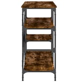 VidaXL Bakkersrek 90x40x84 cm bewerkt hout en metaal gerookt eiken