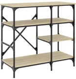 VidaXL Bakkersrek 90x40x84 cm bewerkt hout en metaal sonoma eiken