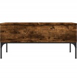 VidaXL Salontafel 100x50x45 cm bewerkt hout en metaal gerookt eiken