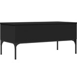 VidaXL Salontafel 100x50x45 cm bewerkt hout en metaal zwart