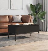 VidaXL Salontafel 100x50x45 cm bewerkt hout en metaal zwart