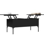 VidaXL Salontafel 100x50x45 cm bewerkt hout en metaal zwart