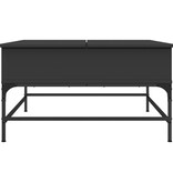 VidaXL Salontafel 80x80x45 cm bewerkt hout en metaal zwart